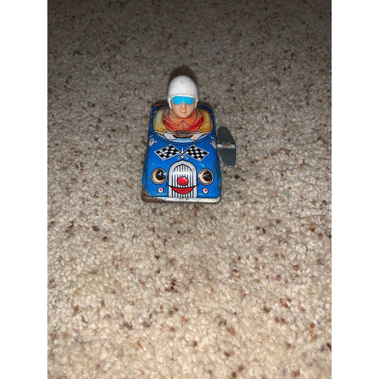 vintage Tin Wind Up mini Race Car 2 #2 stars