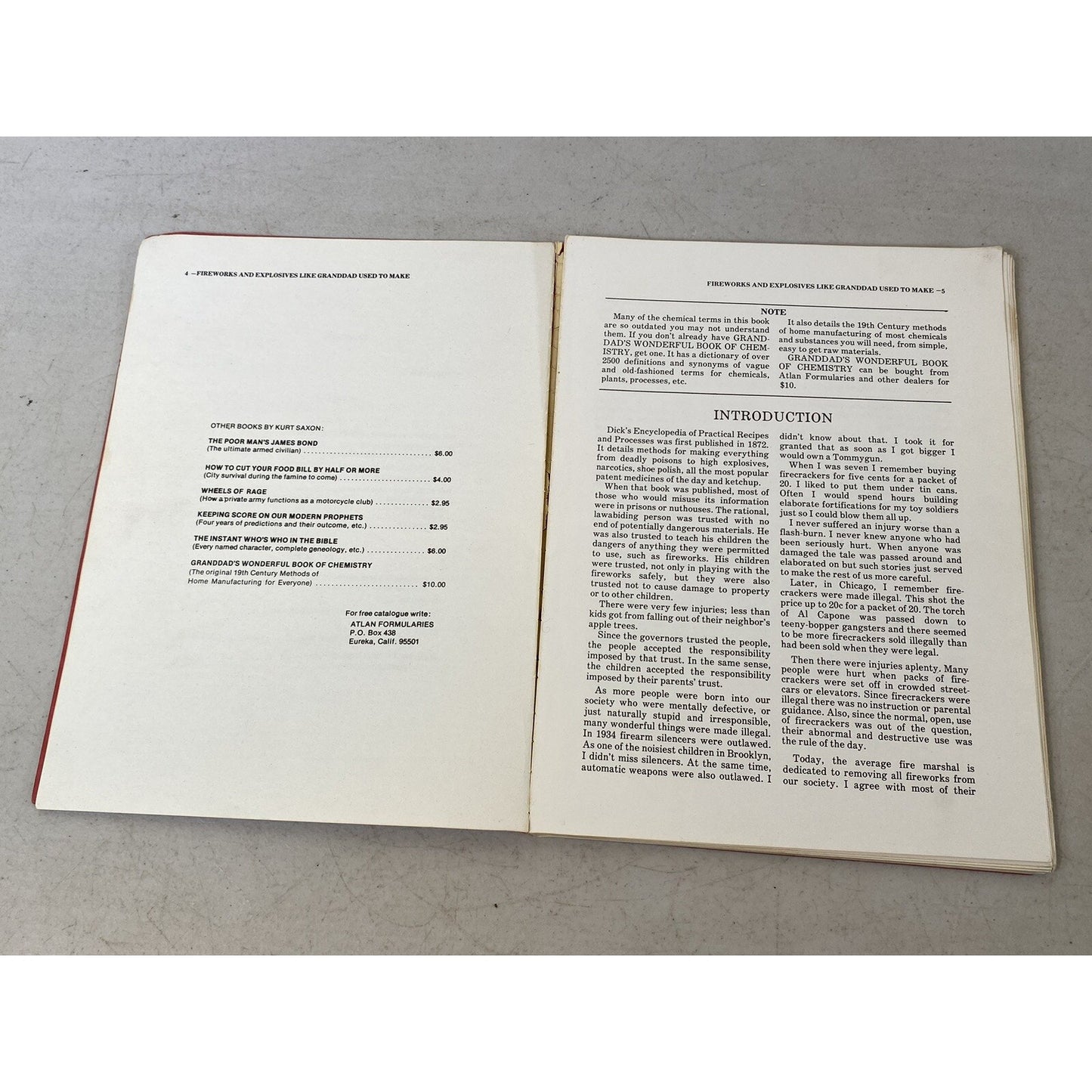 Fireworks & Explosives Like Grandad Used To Make Kurt Saxon Vintage Book 25D71