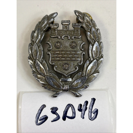 Pittsburgh Police Coat Of Arms Cap Badge Insignia Pin Screw-Back 63D46
