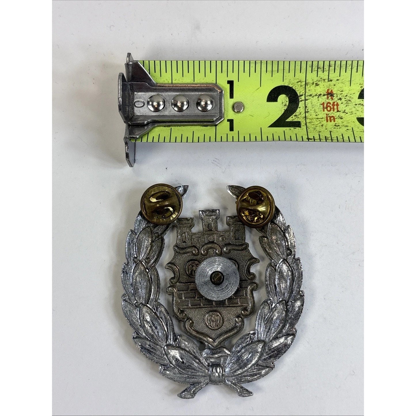 Pittsburgh Police Coat Of Arms Cap Badge Insignia Pin Screw-Back 63D46