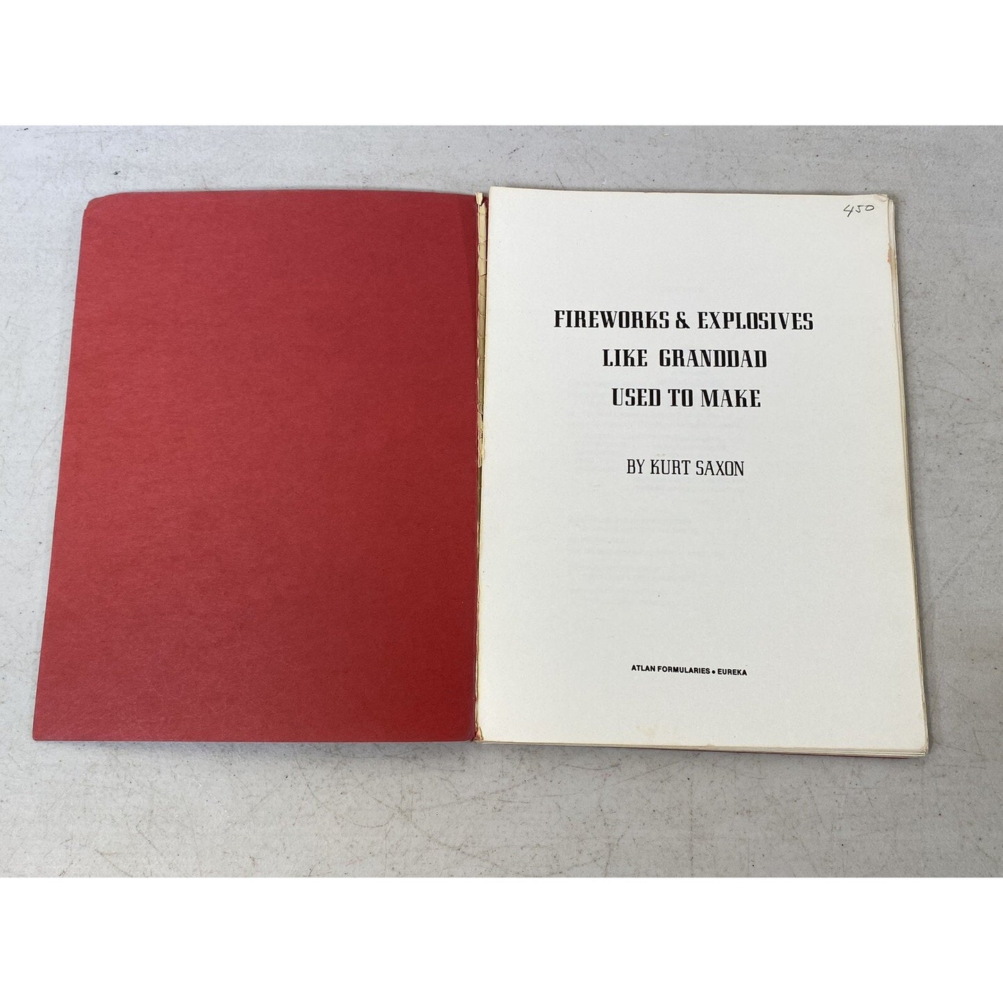 Fireworks & Explosives Like Grandad Used To Make Kurt Saxon Vintage Book 25D71