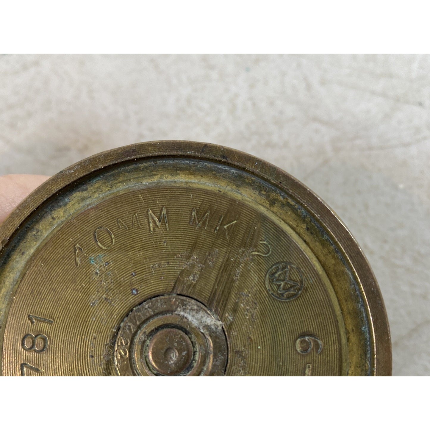 WW2 6-1944 Lot 781 40mm MK2 Bullet Kamikaze attack Shell Case 50B3