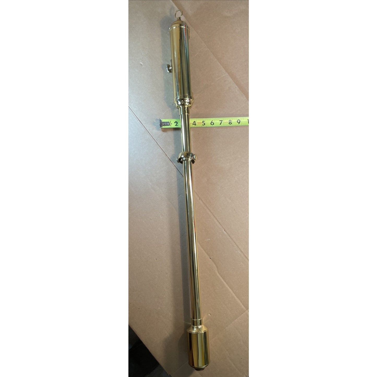 RARE Brass Stick Ship Gimbal Barometer Marine Nautical VINTAGE BOAT GAUGE 89S19